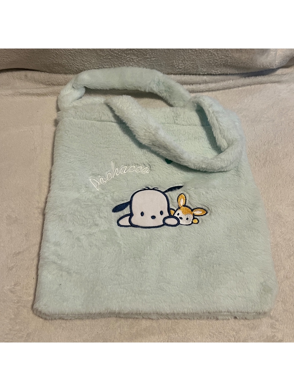 Pochacco Fuzzy Tote Bag
